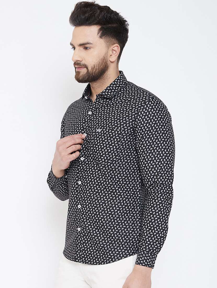 black printed casual shirt - 17031608 - Standard Image - 1