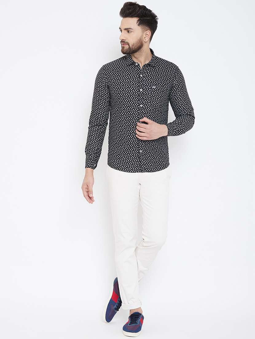 black printed casual shirt - 17031608 - Standard Image - 4