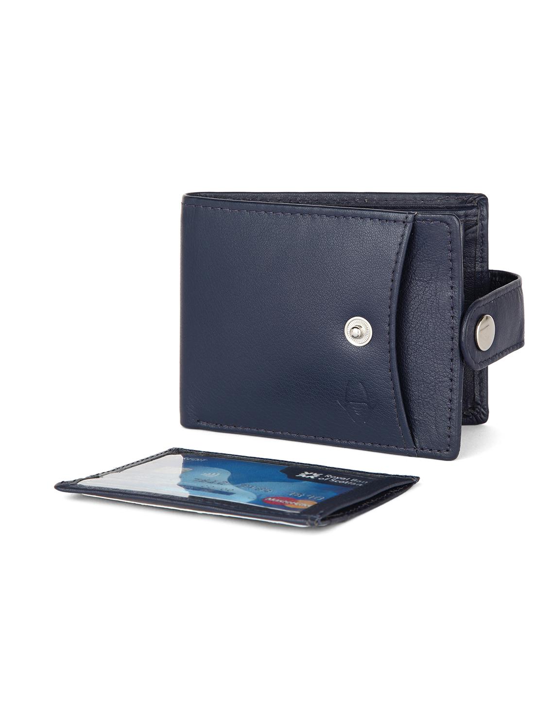 navy blue leather wallet - 17032554 - Standard Image - 4