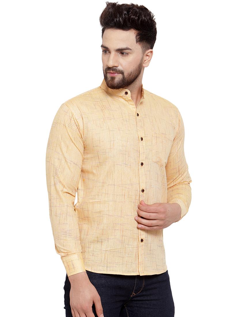mens melange casual shirt - 17033794 - Standard Image - 1