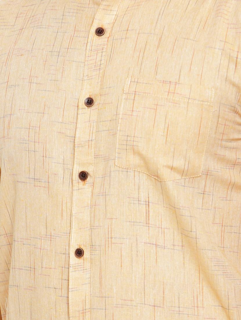 mens melange casual shirt - 17033794 - Standard Image - 4