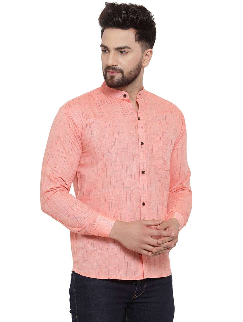 mens melange casual shirt - 17033796 - Standard Image - 1