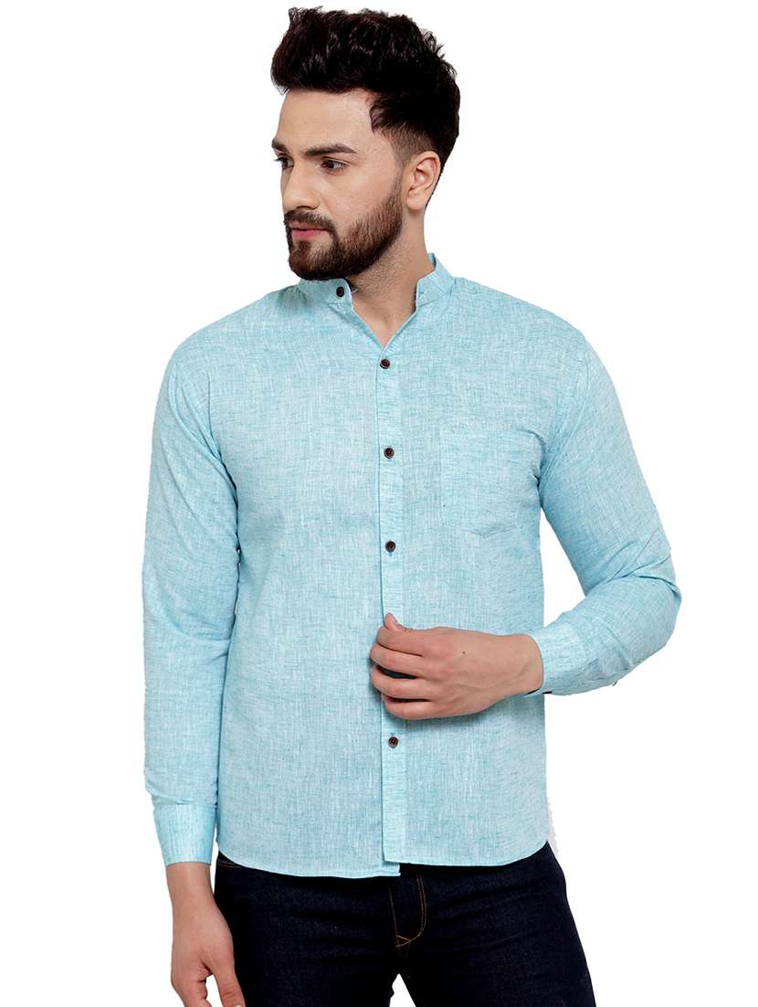 mens melange casual shirt - 17033812 - Zoom Image - 0