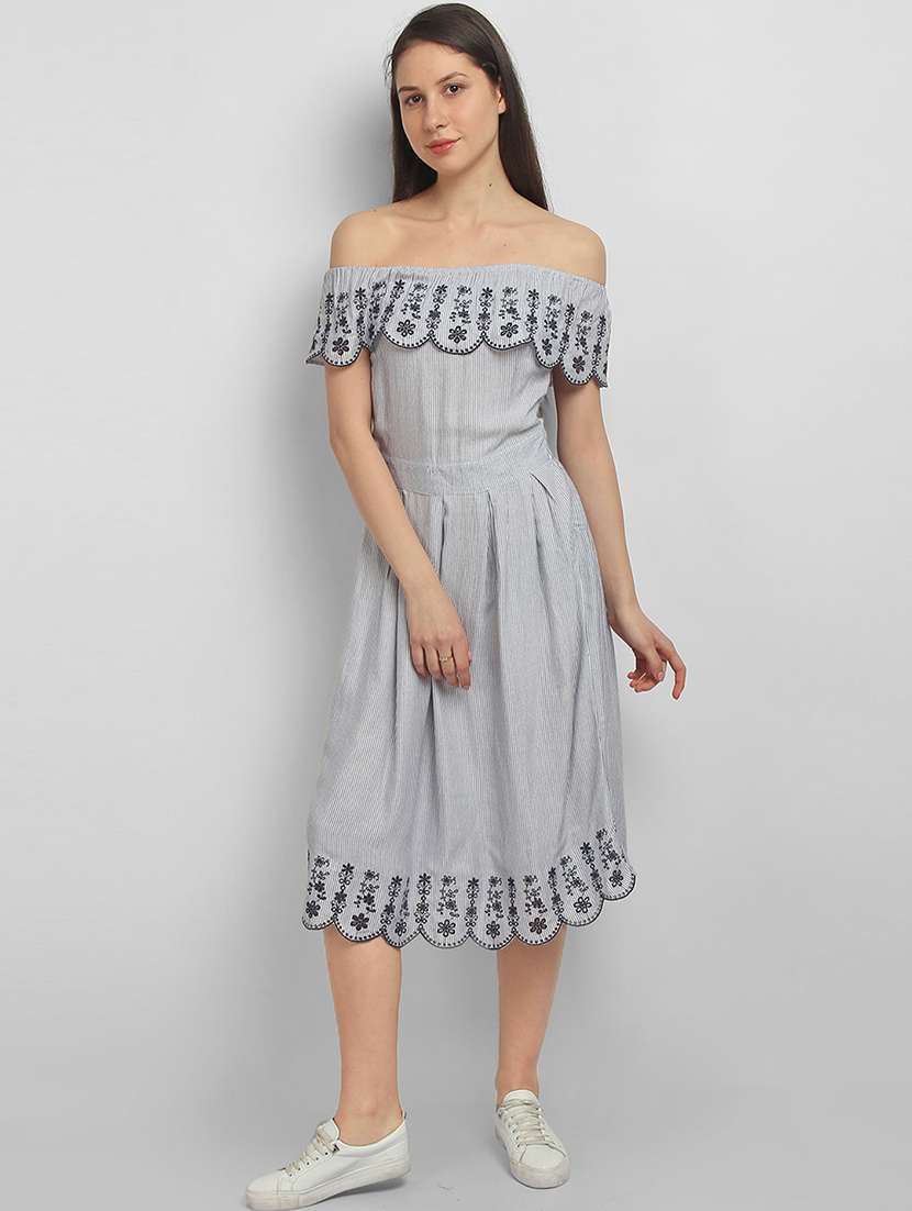 off shoulder a-line dress 