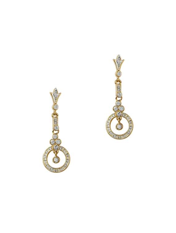 gold metal drop earring
