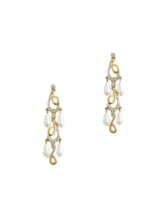 gold metal chandellier earring - 17041057 -  Zoom Image - 0