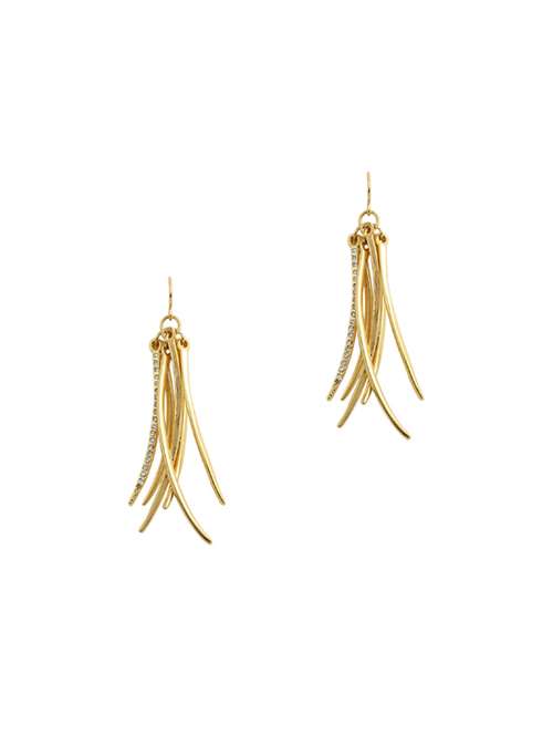 gold metal drop earring - 17041065 -  Standard Image - 0
