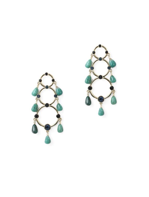 blue metal drop earring - 17041089 - Zoom Image - 0