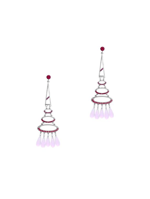 red metal drop earring - 17041096 - Zoom Image - 0