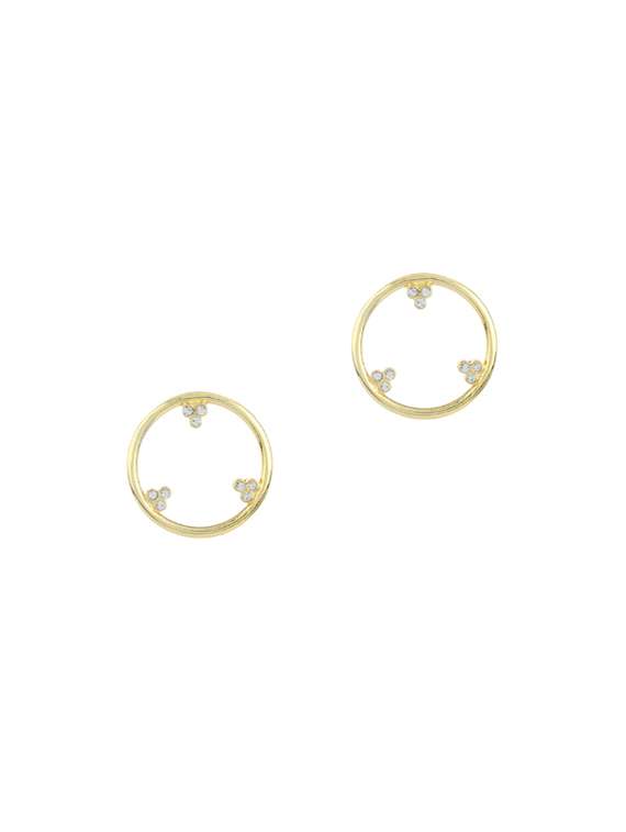 gold metal studs earring