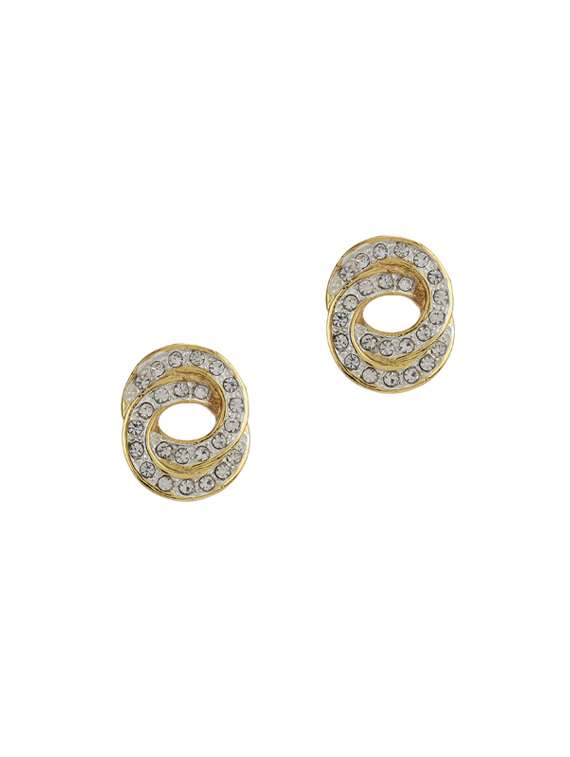 gold metal studs earring