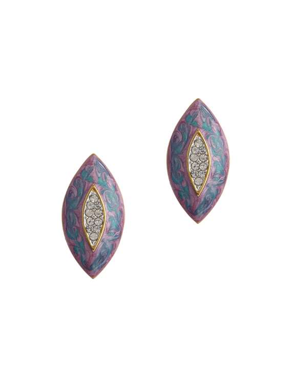 grey metal drop earring