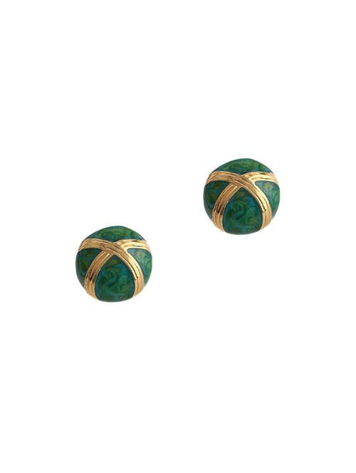 green metal studs earring - 17041163 -  Standard Image - 0