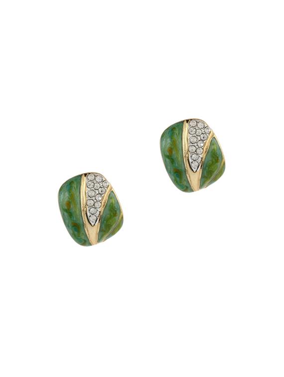 green metal studs earring - 17041170 - Zoom Image - 0