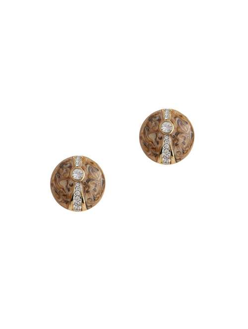 gold metal studs earring - 17041190 -  Standard Image - 0