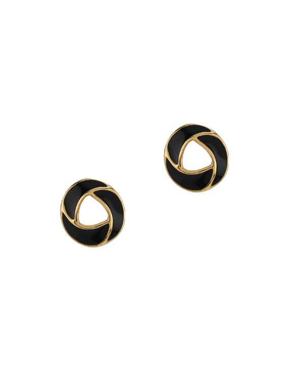 black metal studs earring