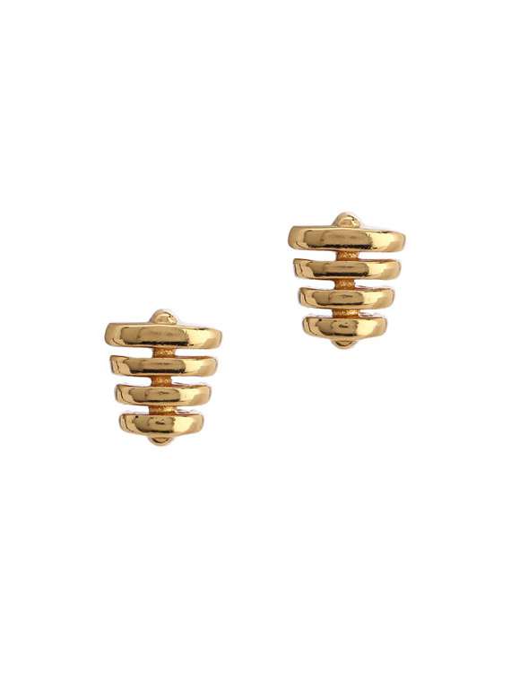 gold metal studs earring