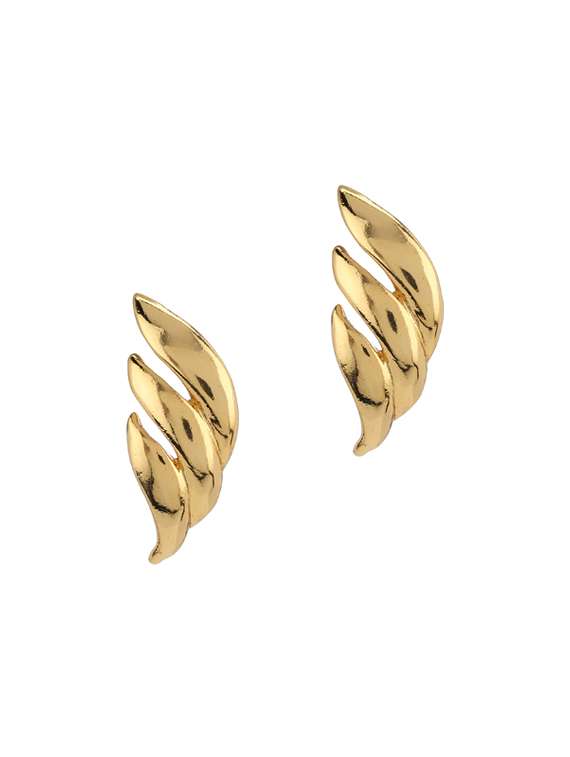 gold metal studs earring