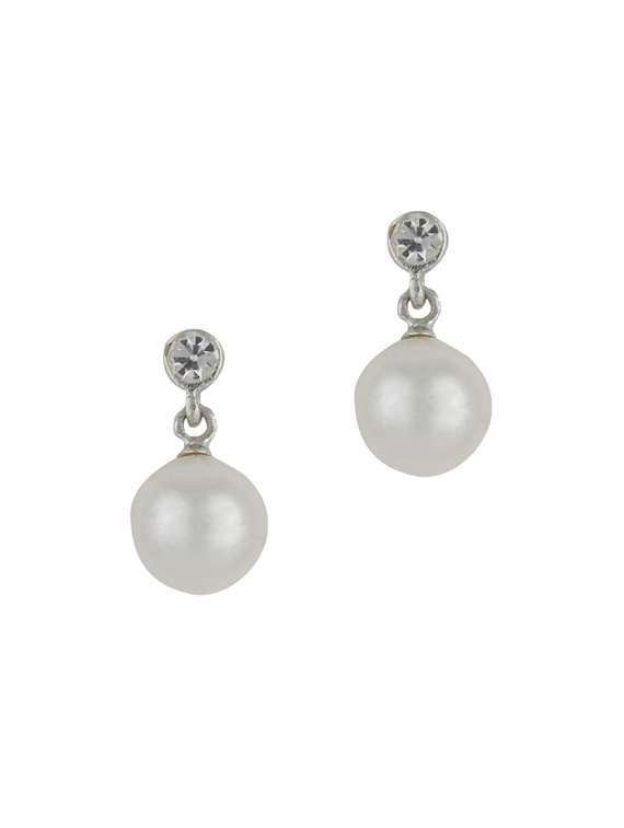 gold metal drop earring - 17041258 - Zoom Image - 0