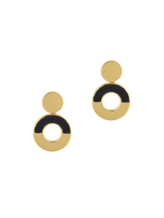 gold metal drop earring