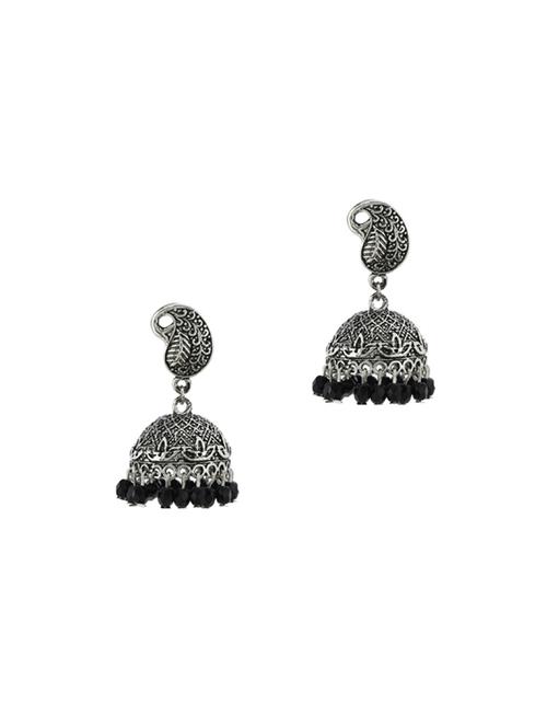 silver metal jhumka earring - 17041266 -  Standard Image - 0