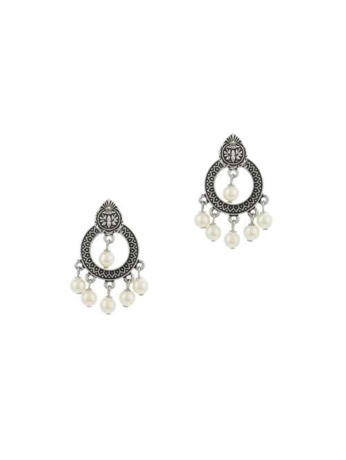 silver metal drop earring - 17041289 -  Standard Image - 0