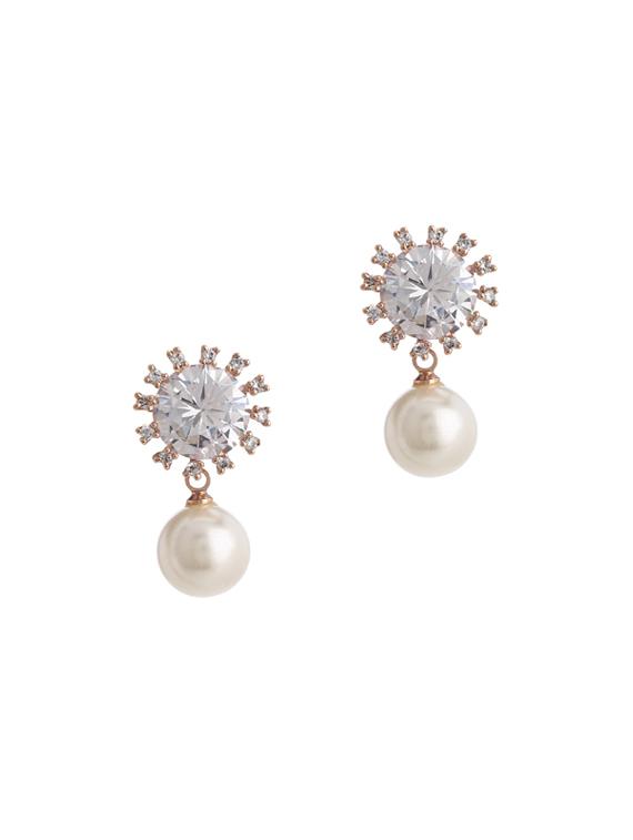 gold metal drop earring - 17041311 - Zoom Image - 0