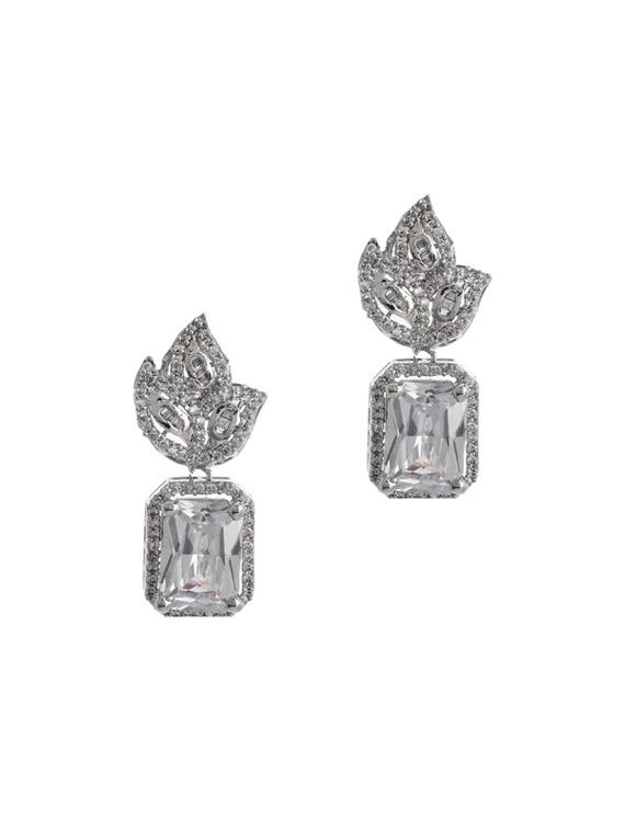 silver metal drop earring - 17041314 - Zoom Image - 0