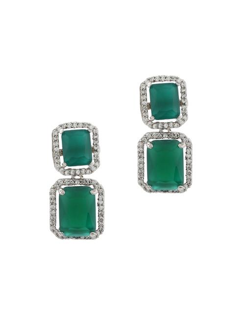 green metal drop earring - 17041331 -  Standard Image - 0