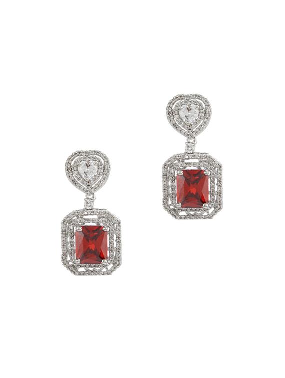 orange metal drop earring - 17041362 -  Zoom Image - 0