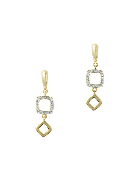 gold metal drop earring