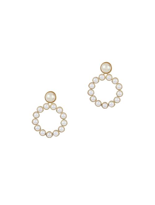 gold metal hoop earring - 17041389 -  Standard Image - 0