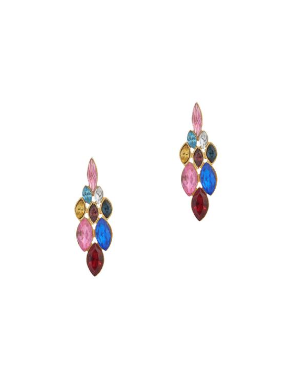 gold metal drop earring - 17041438 -  Zoom Image - 0