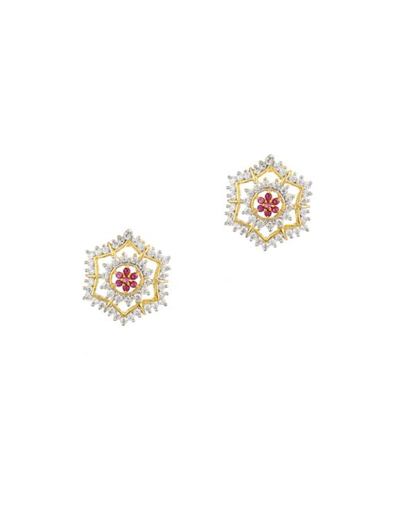 gold metal studs earring - 17041484 -  Zoom Image - 0