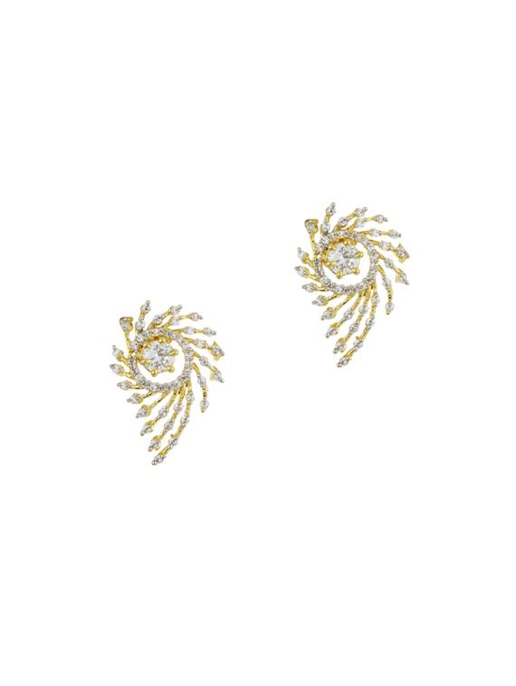 gold metal studs earring - 17041486 - Zoom Image - 0