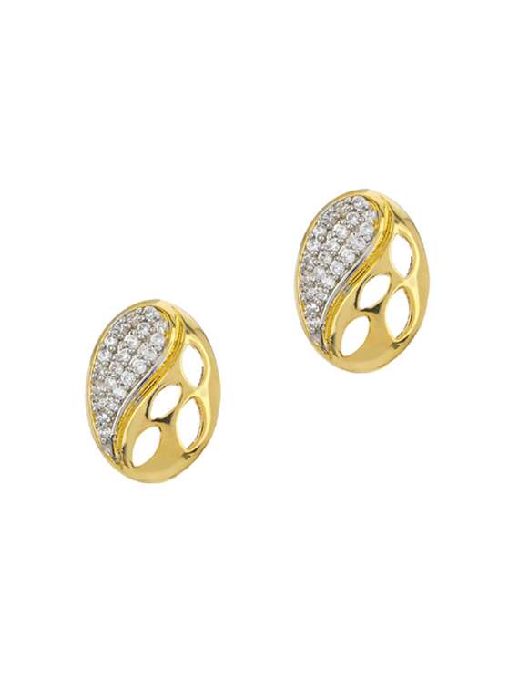 gold metal studs earring