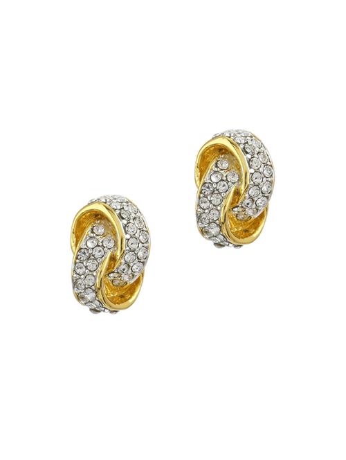 gold metal studs earring - 17041526 - Standard Image - 0