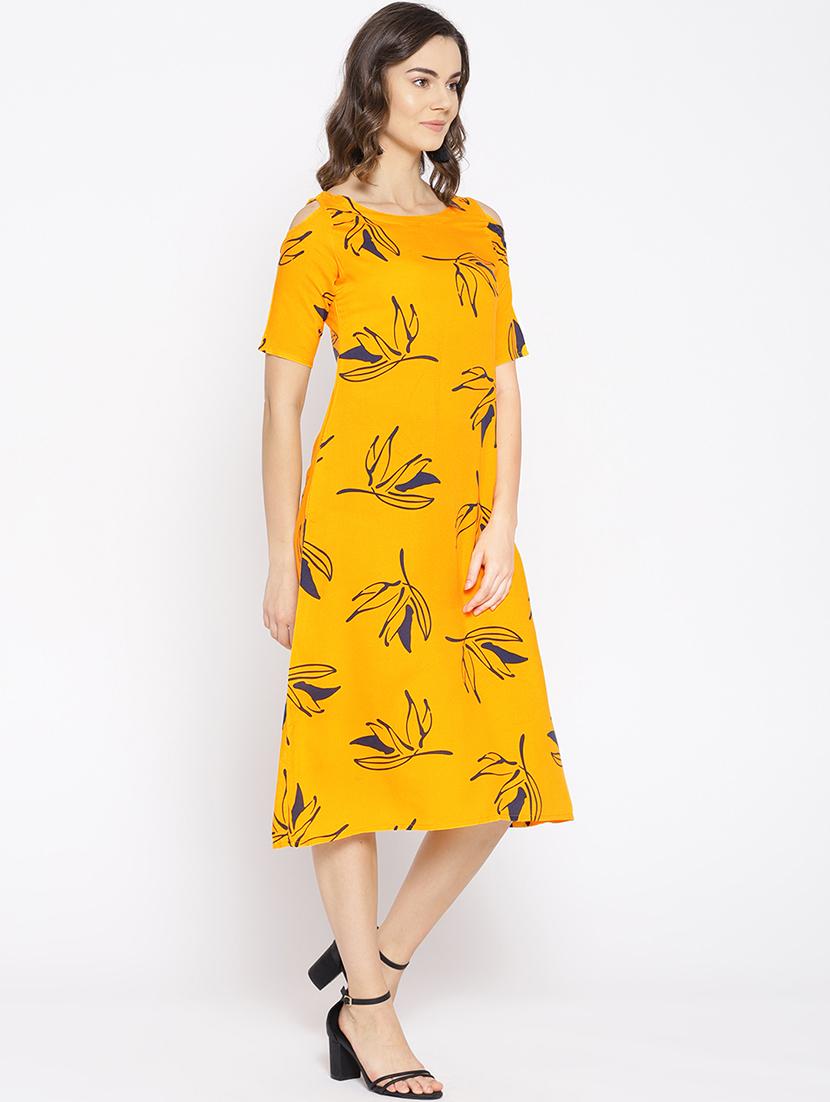 women's  leaf print dress - 17059278 -  Standard Image - 1