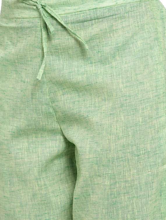 self design flat front cigarette pants - 17060640 - Standard Image - 4