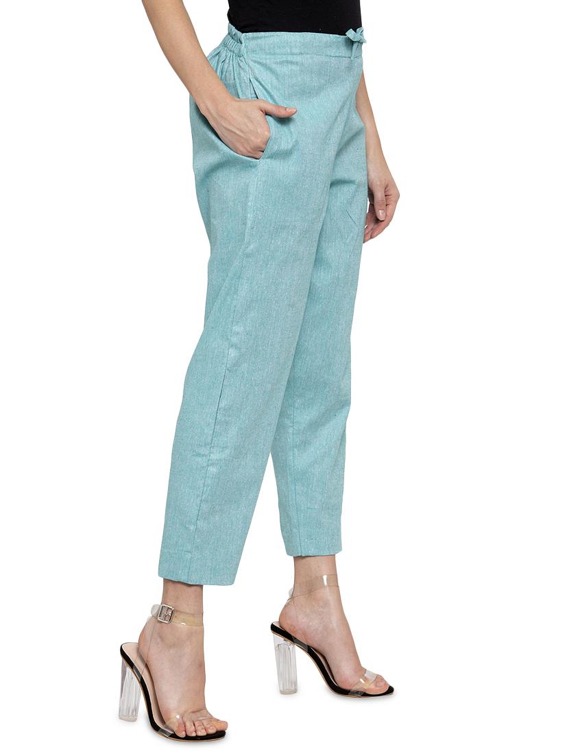 solid flat front cigarette pants - 17060643 -  Standard Image - 1