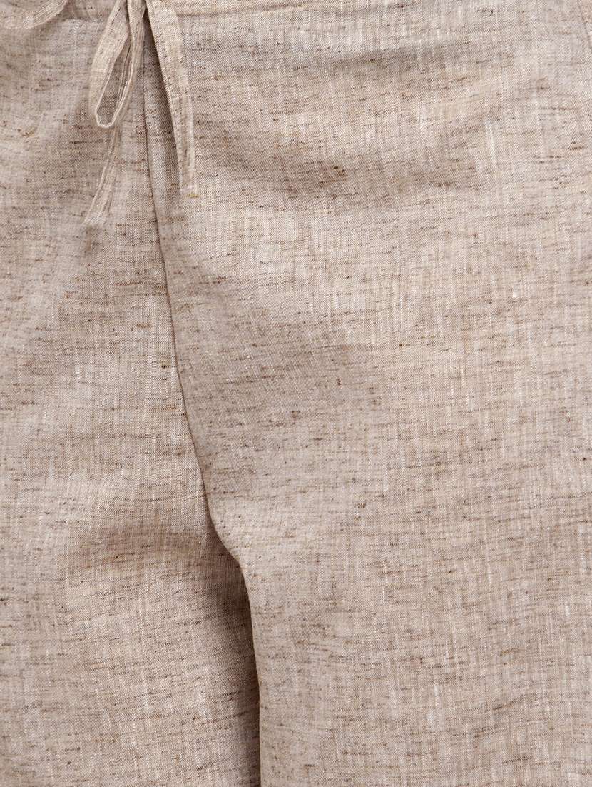 women self design calf length tailored pants - 17060966 - Standard Image - 4