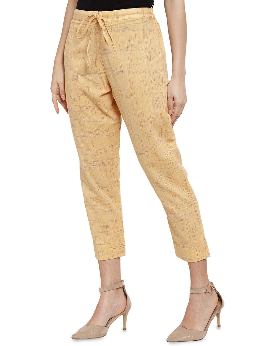women self deisgn calf length tailored pants - 17060969 -  Standard Image - 1