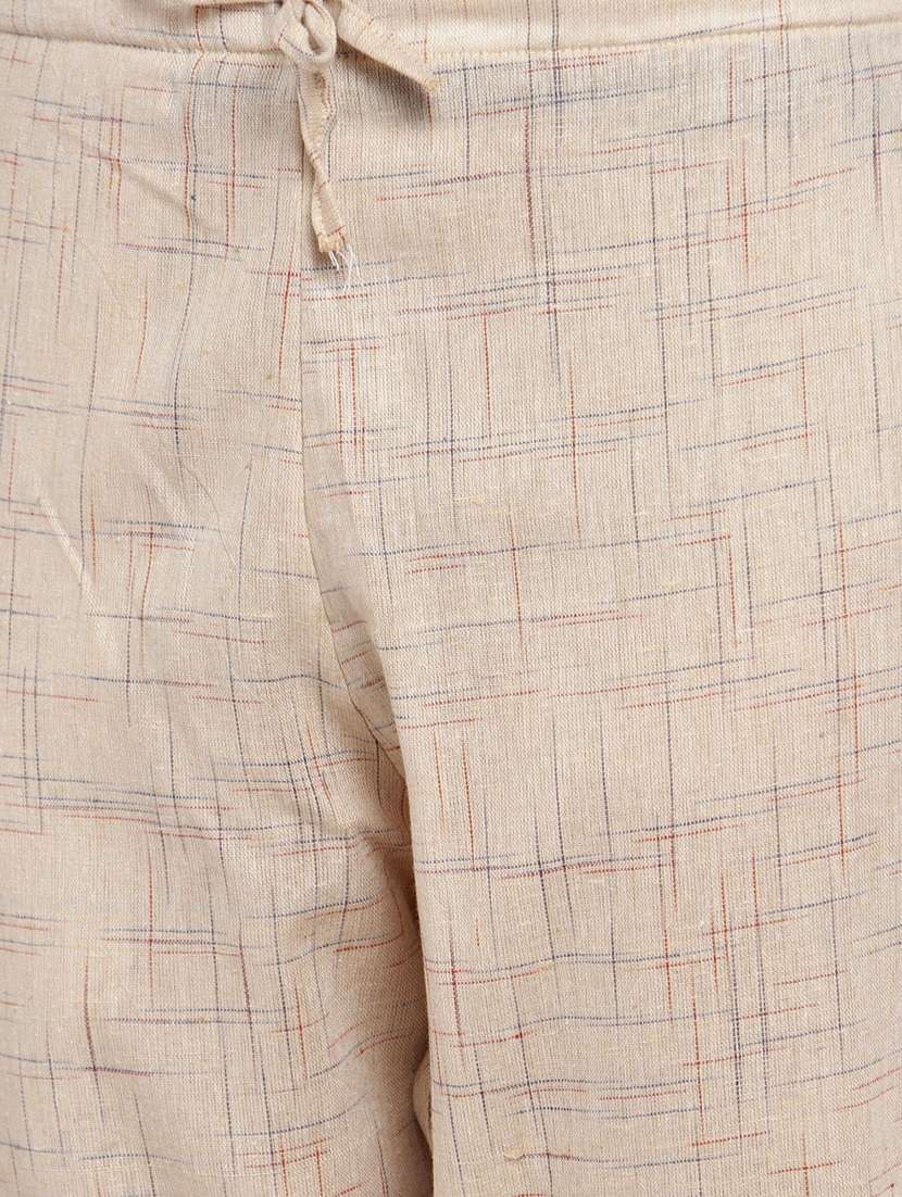 women self design calf length tailored pants - 17060970 - Standard Image - 4