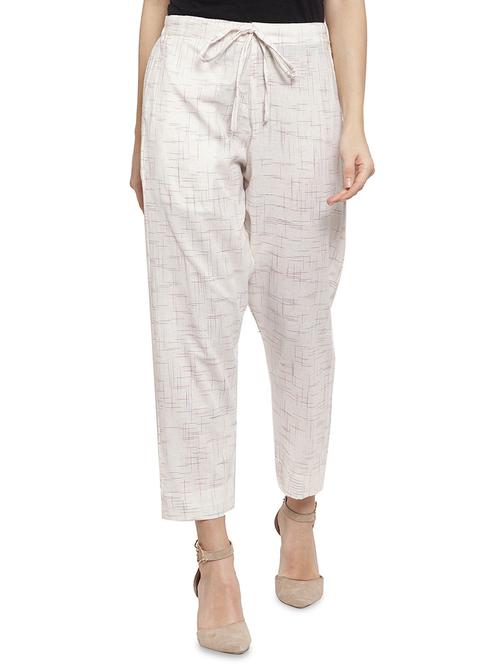 drawstring waist flat front trouser  - 17060974 -  Standard Image - 0