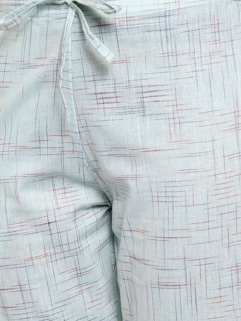 women self design calf length tailored pants - 17060975 -  Standard Image - 4