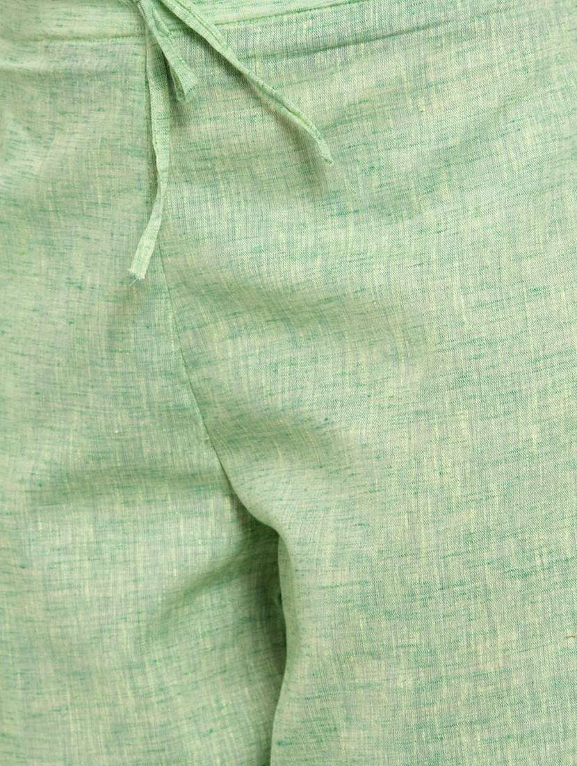 women self design calf length tailored pants - 17060977 - Standard Image - 4