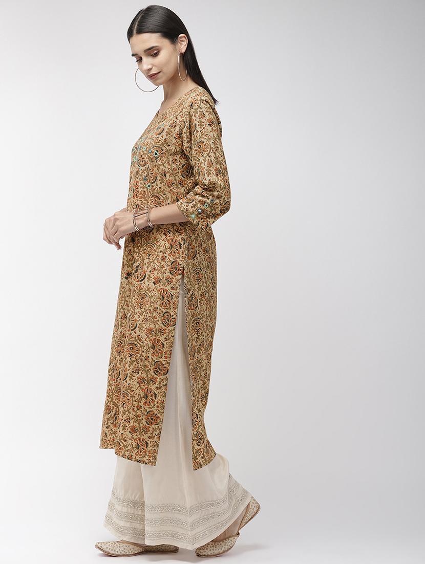 kalamkari straight kurta - 17061223 -  Standard Image - 1