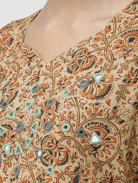 kalamkari straight kurta - 17061223 - Standard Image - 4