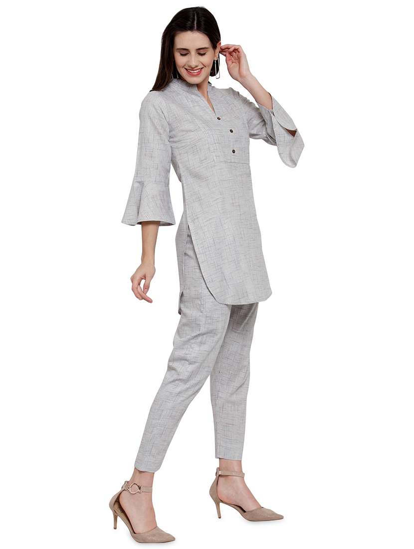 solid kurta pant set - 17062105 -  Standard Image - 1