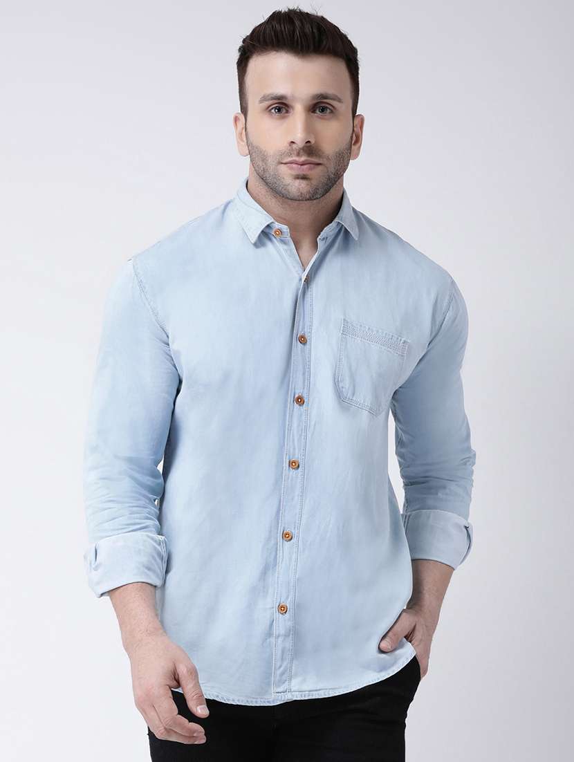 mens solid casual shirt